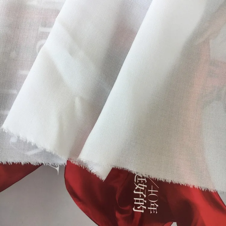 20% Nylon 80% rayon dyed striped Japanese scarf white sheer voile fabric for hijab