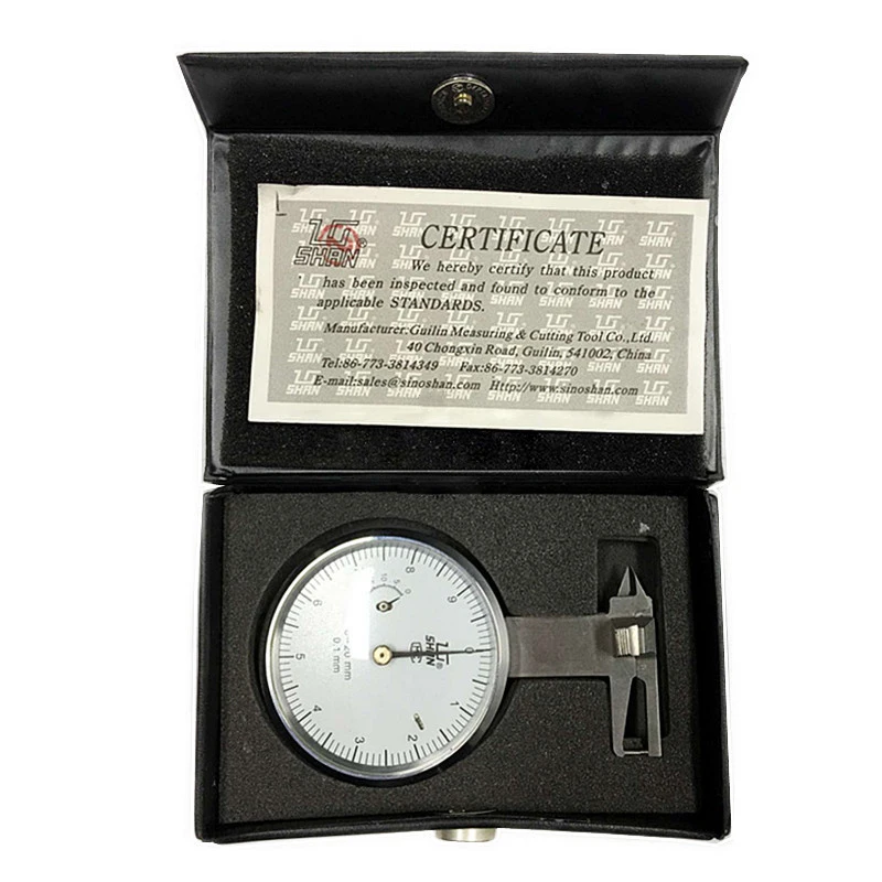 Wholesale 0-20mm precision jewelry thickness measuring gauge caliper leather gemstone beads measure dial gauge