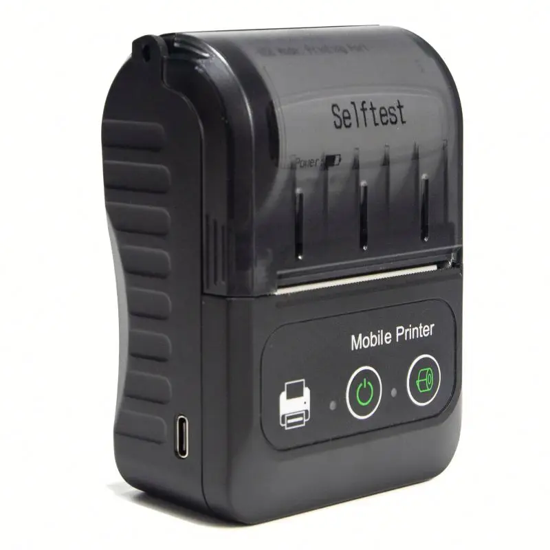 2inch 58mm Paper Width Portable Mini Blue-tooth and USB Interface Thermal Receipt Printer with Battery