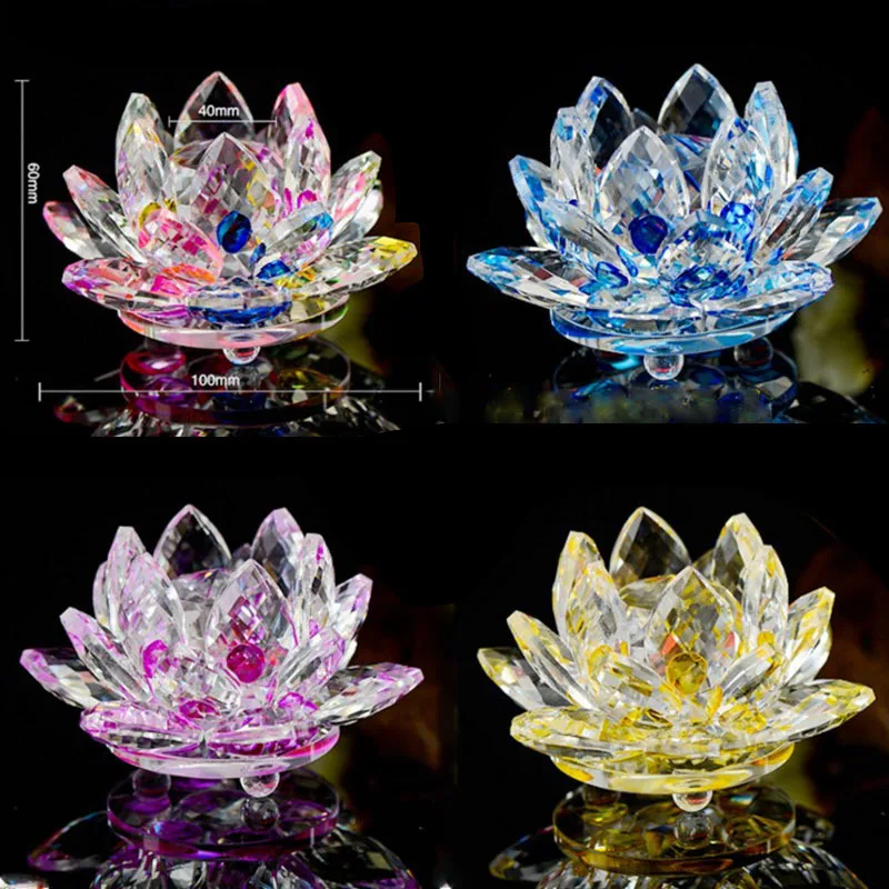 Wholesale Crystal Lotus flowers decoration for living room/drawing room/book room/temple,K9 Crystal Lotus Ornaments