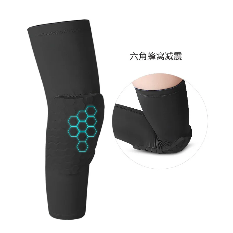 Honeycomb Sport Safety Basketball Sports Kneepad Padded Knee Brace Compression Knee Sleeve Protector Knee Pads#FWHX011