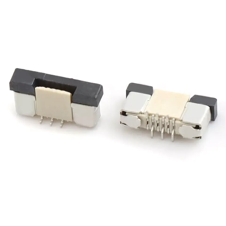6 pins 0.5 fpc connector 180 degree smt fpc connector 0.5mm pitch fpc zif connector