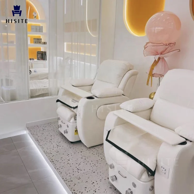 Hisite Beauty Salon Foot Spa Reclining Pedicure Manicure Chair for Sale