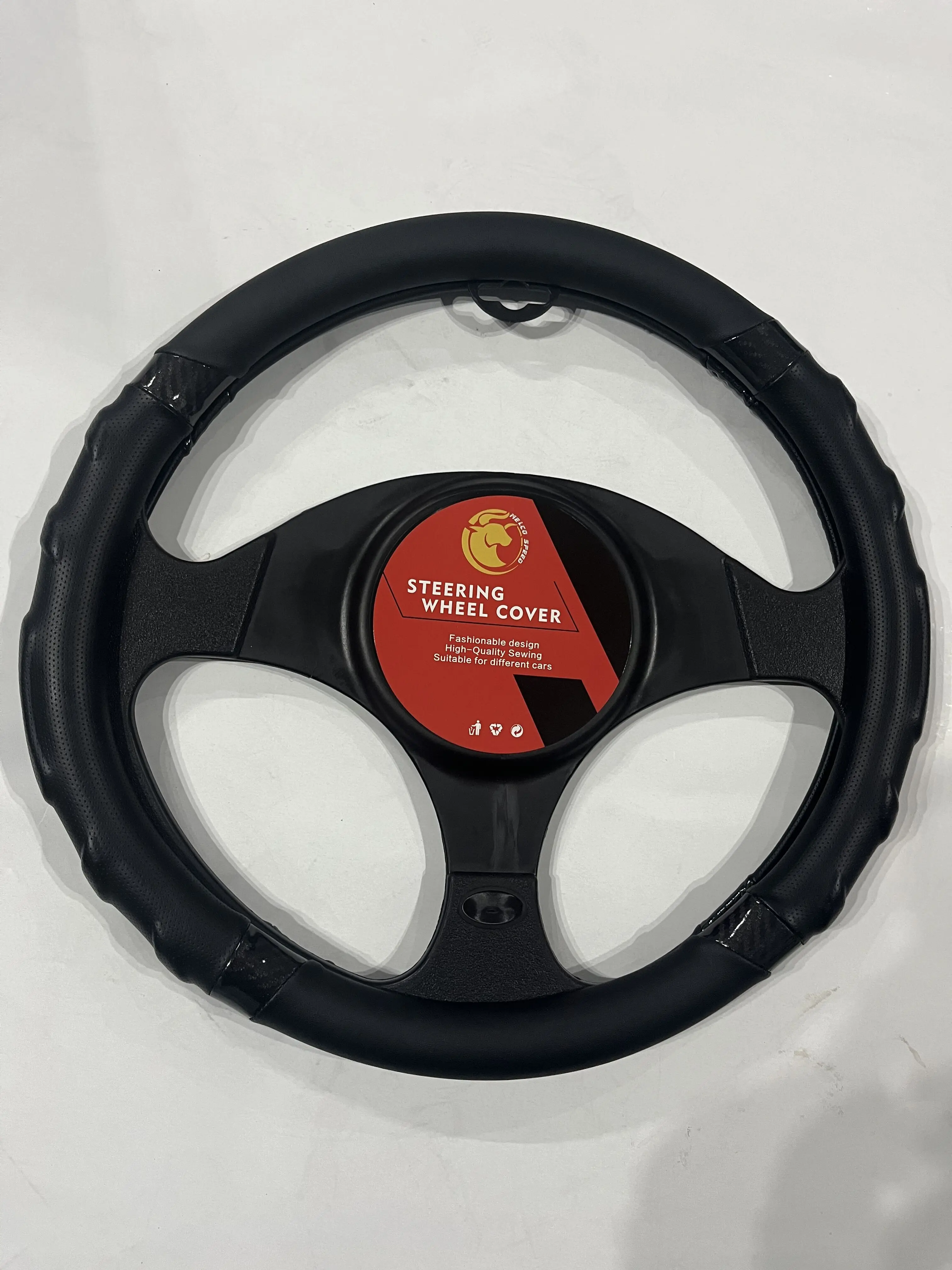 MELCO Yellow Auto Car Stretch Steering Wheel Protector, Universal 15 Inch Anti-Slip Breathable Odorless Cover Steering Wheel