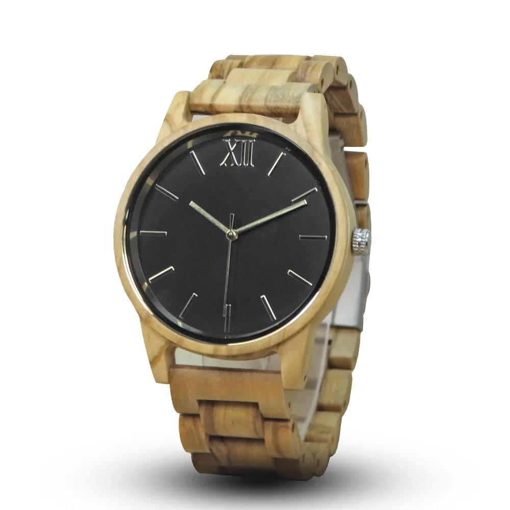 Shenzhen brand quartz watches japan movt handcrafted original wood watches