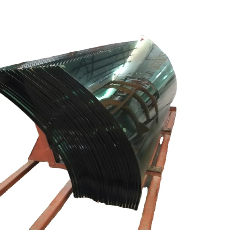 6mm 8mm 10mm 12mm F-green Euro-grey tinted colored  reflective curved tempered glass with AS/NZS 2208