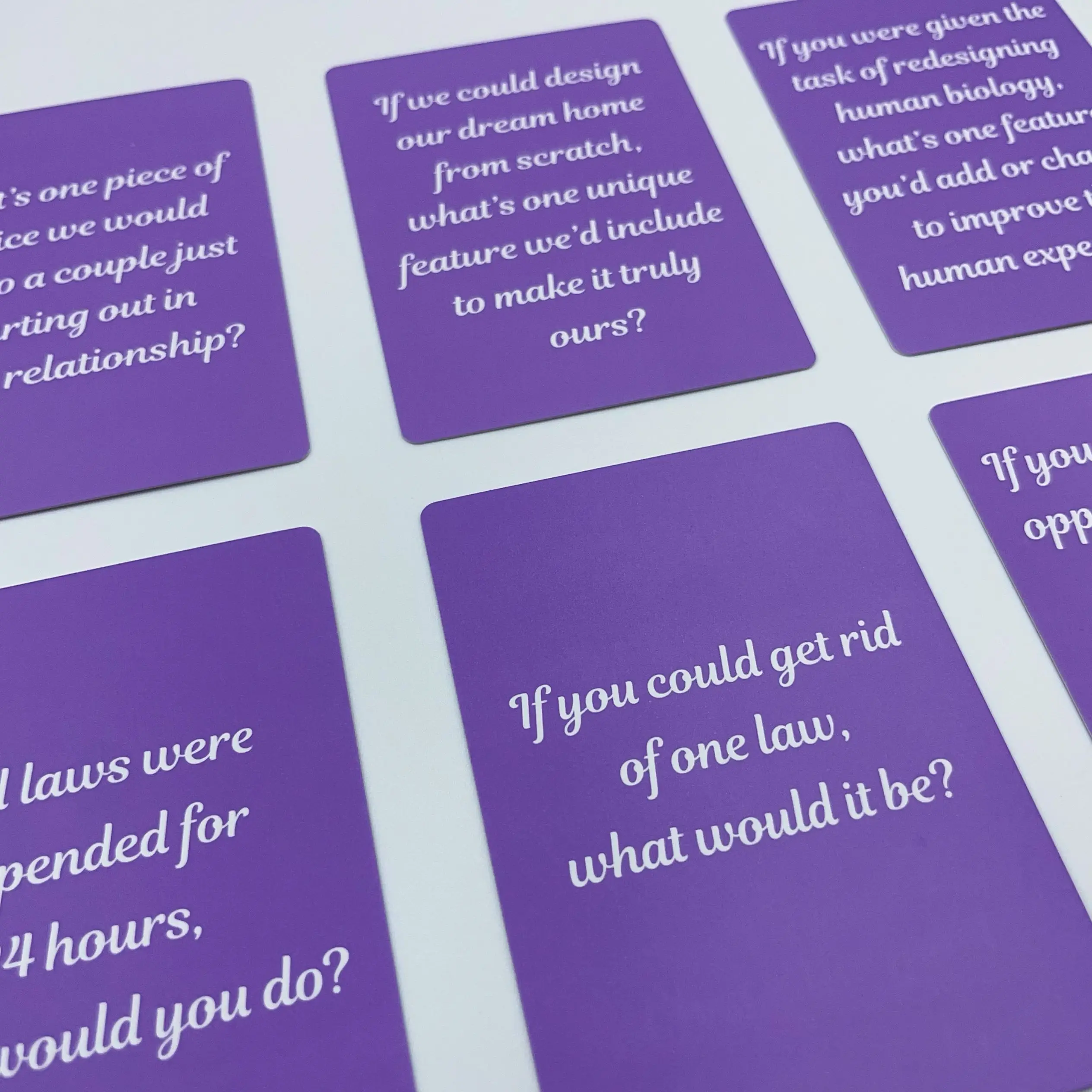 Custom Printing 100 Cards Couple Games Adventure Date Night Question Cards for Couples Conversation Cards