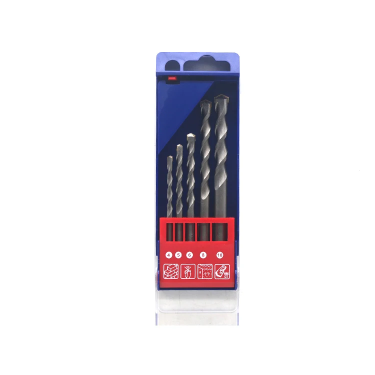 Borui 5Pcs HSS Masonry Drill Bits 4-5-6-8-10mm Multipurpose Drill Bit Set For Concrete Tiles Ceramic Glass Hole