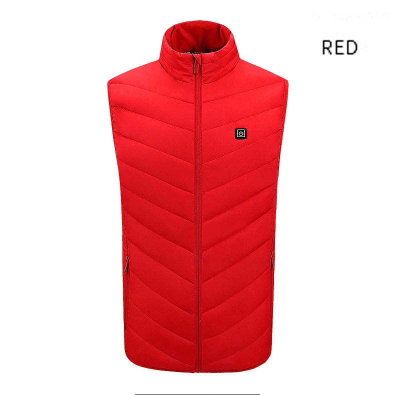 Men Autumn Winter Smart Heating Cotton Vest Usb Infrared Electric Heating Vest Women Outdoor Flexible Thermal Warm Jacket