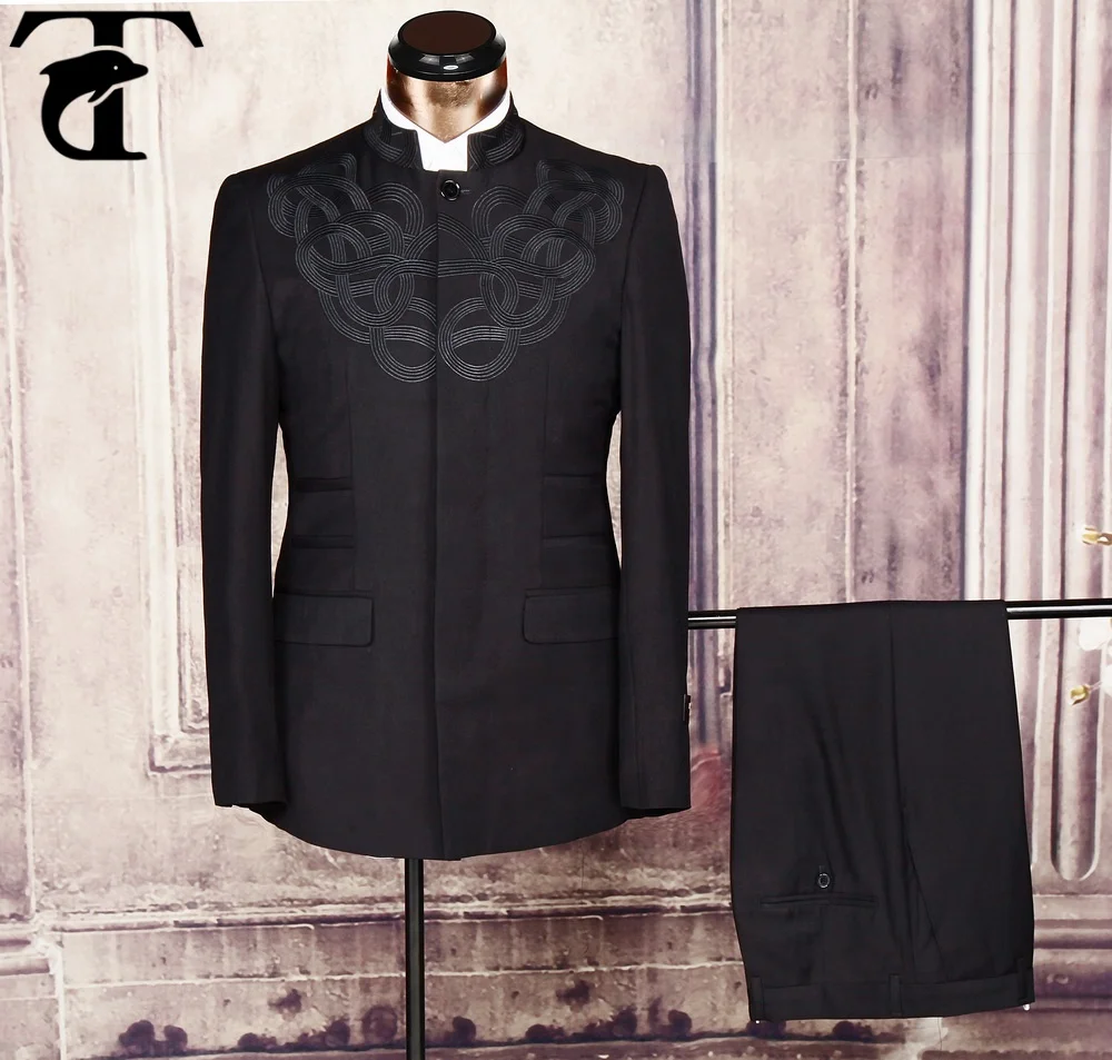 100% Wool Men Traditional Chinese Tang Suit