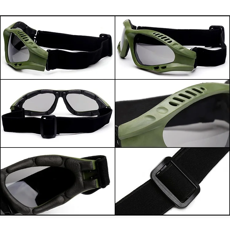 Lightweight Outdoor Tactical Impact Goggles UV400 ANSI Anti Fog Tactical Eye Glasses CS Shooting Goggles
