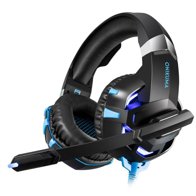 K2 игровая гарнитура ONIKUMA лидер продаж профессиональная светодиодная подсветка совместимая с компьютером PS4 PS5 для мобильного телефона