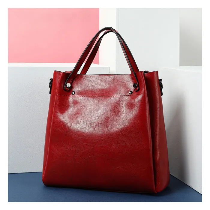 VICUNA POLO Logo Custom Wholesale Ladies Elegant Fashion Green PU Leather Shoulder Tote Bag Large Women Handbags