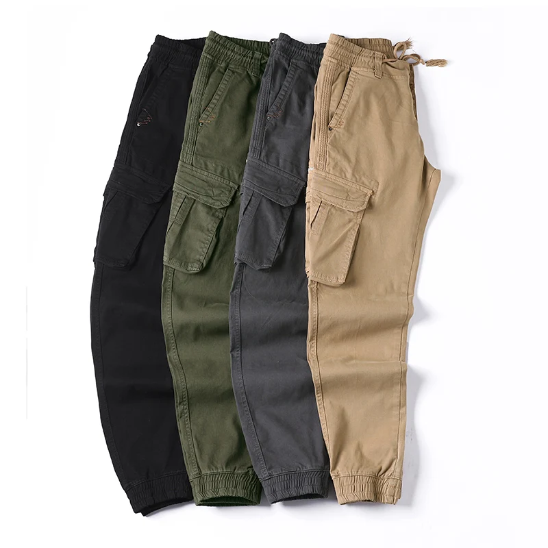 hot sale BAWANGCHENG 2023 man fashion casual elastic waist tactical sports joggers pants  outdoor  plus size cargo pants