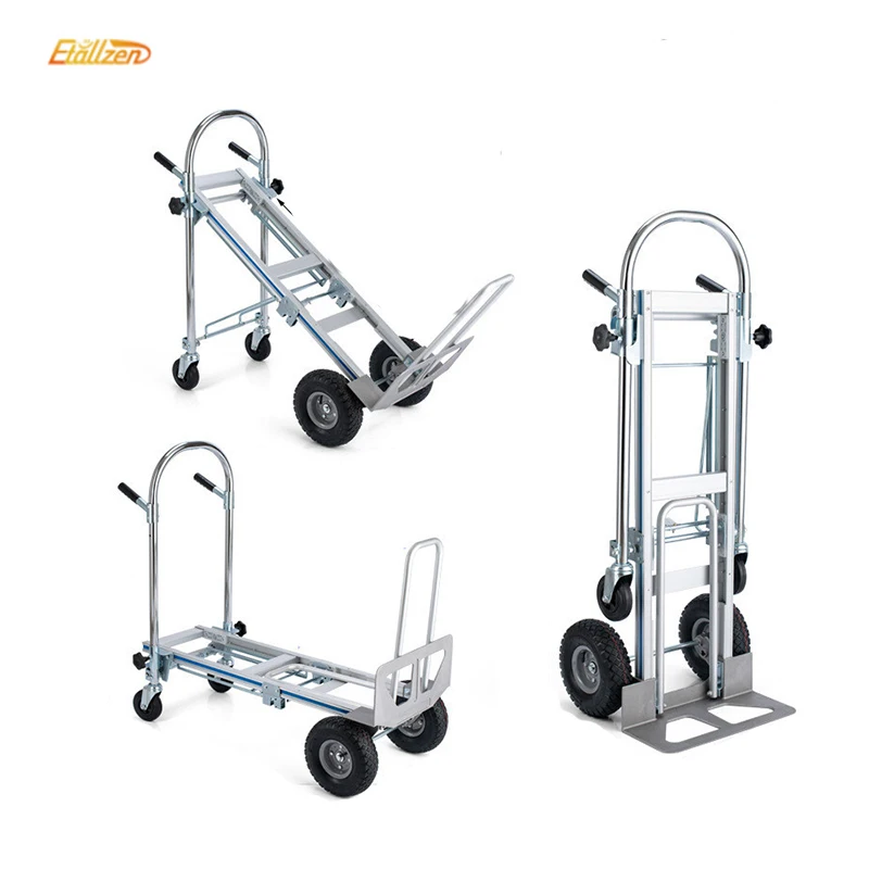 3 In 1 Aluminum Metal Foldable Multi-Function Platform Cart With Ce Certification