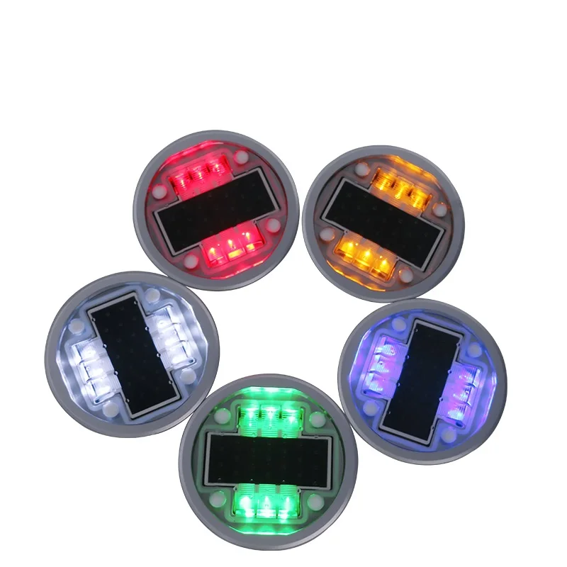 Horseshoe Aluminium Alloy Solar Road Stud Solar Blinker Road Stud Cat Eye Pavement Maker Abs Plastic Road Stud