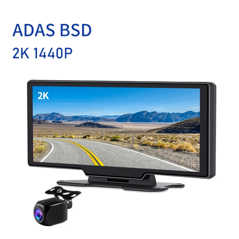 10.26' Dash Cam 2K 1440P Dual Lens ADAS BSD Night Vision Car Dvr 24H Parking Monitoring Camera Driving Recorder