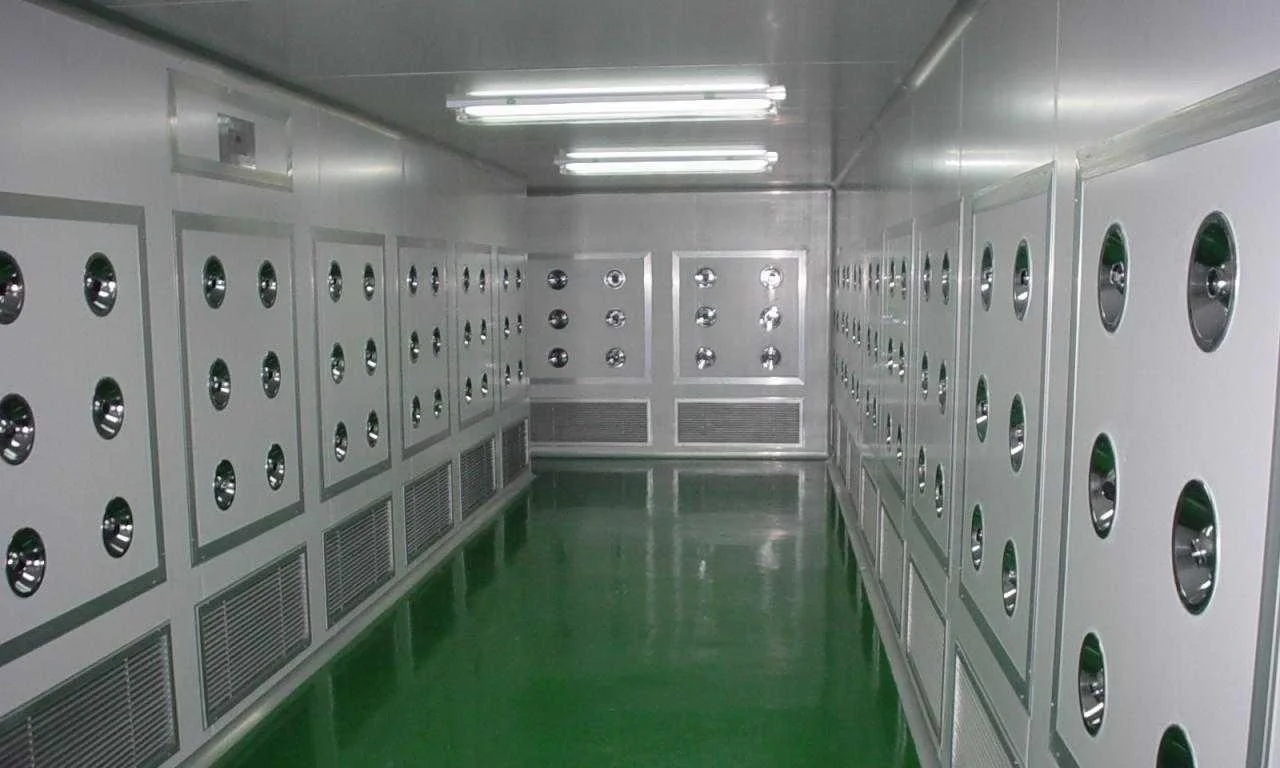 Душевая кабина с двумя дверцами/воздушный душевой туннель для чистых помещений