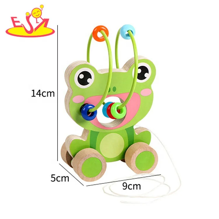 2023 New arrival elephant shape wooden toys bead maze for children W11B243