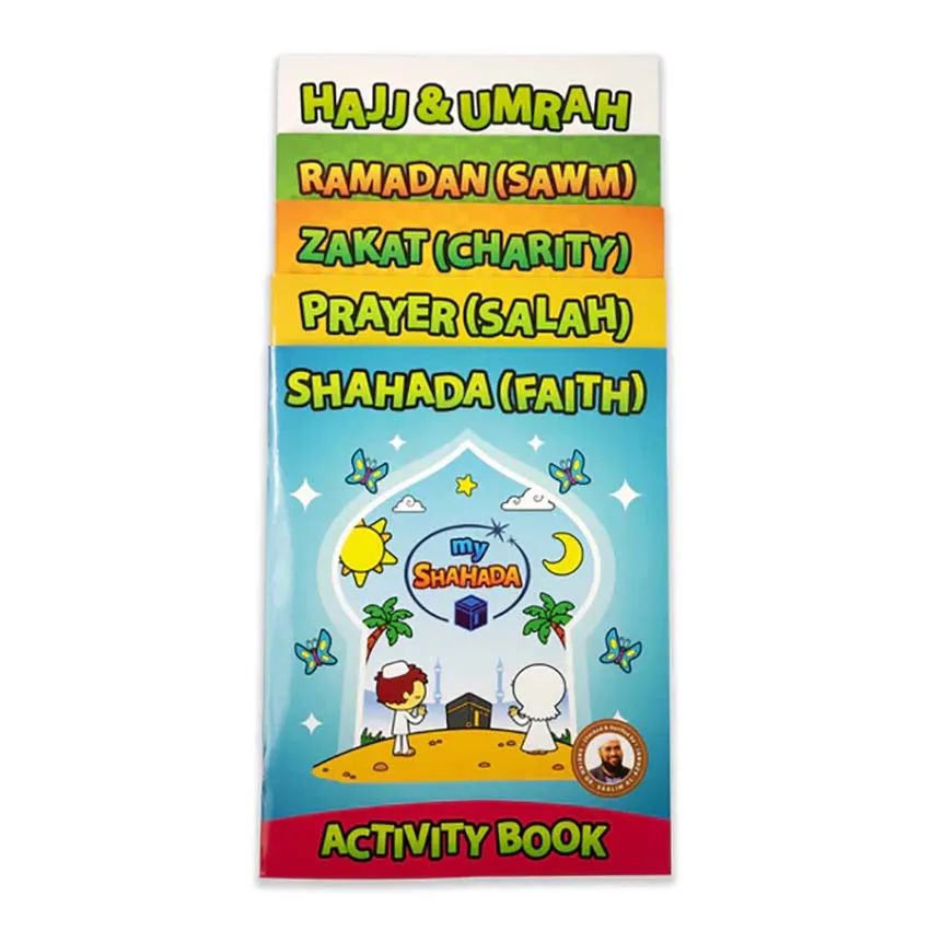 Bulk Soft Cover Instruction Manual Folding Custom Printed 5 Pillars Activity Booklet Collection 5 Activity Booklets for Kids