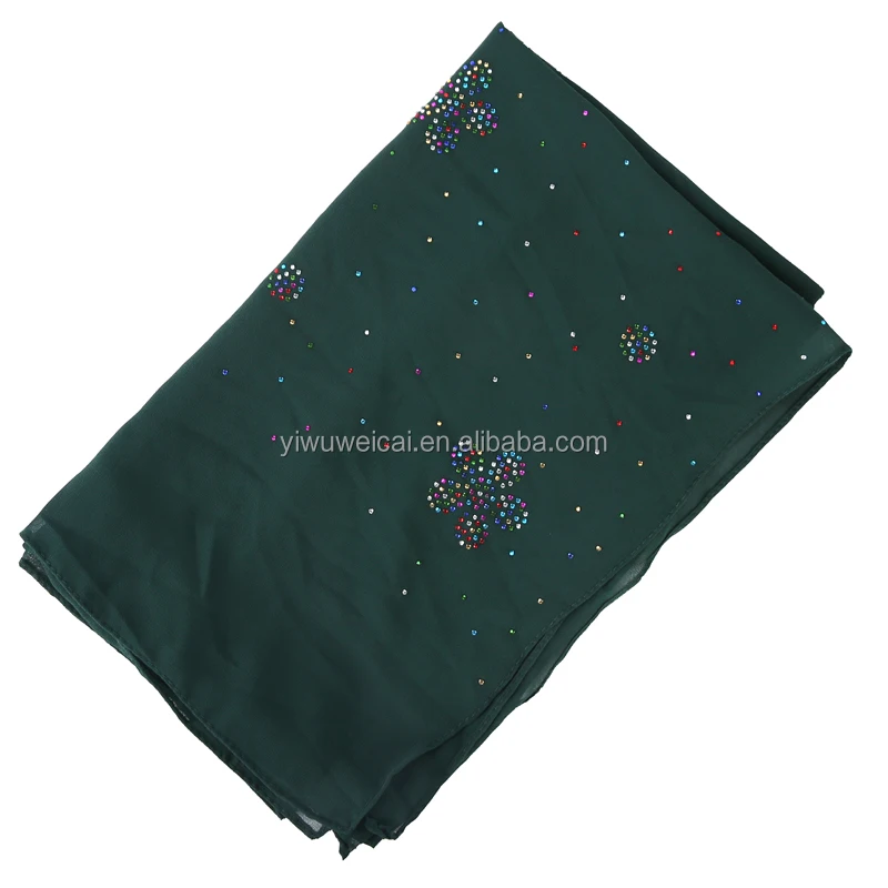 New Design Affordable Ladies Chiffon Scarf Bubble Chiffon Muslim Turban Shiny Scarf