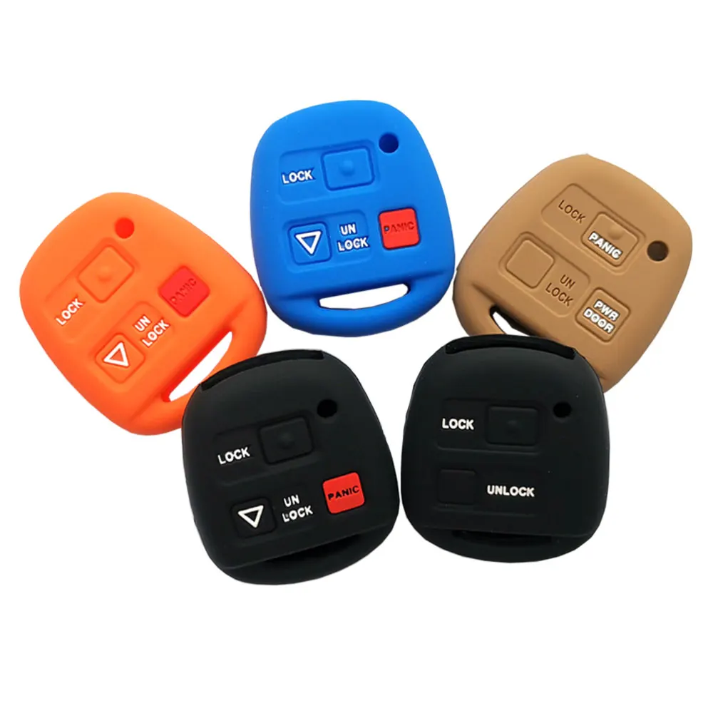 2/3 Buttons Silicone Key Case Protect Cover Car-styling for Toyota Land Cruiser Camry Corolla for Lexus ES GS ES330 RX330