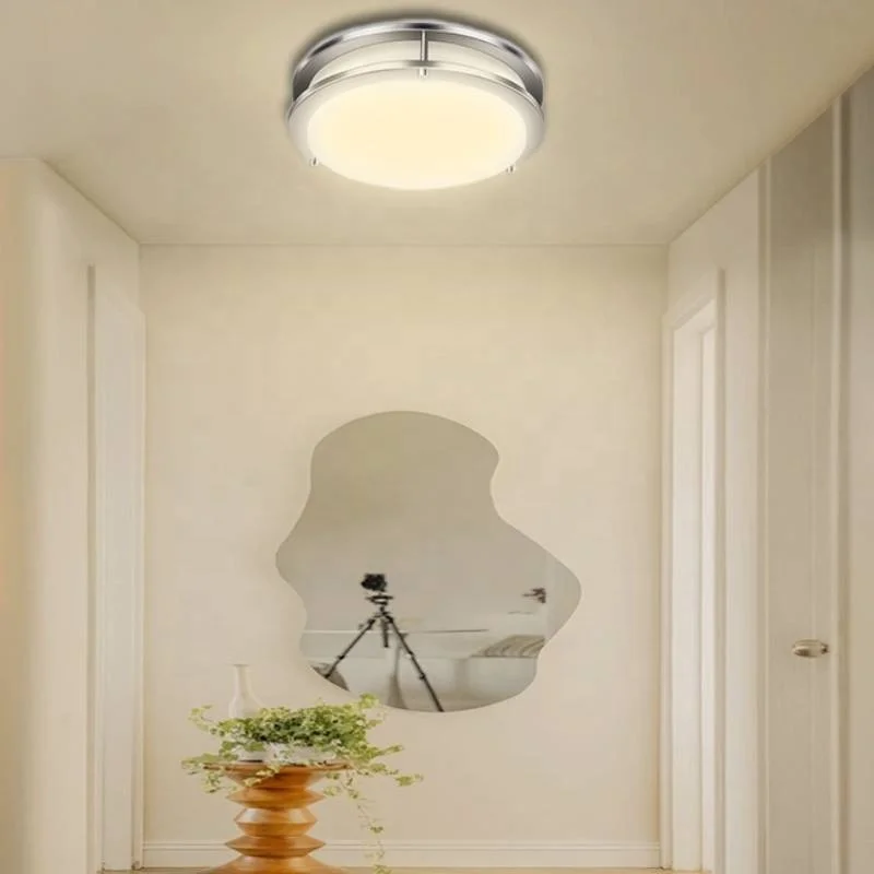 Motion Sensor Flush Mount Light Ceiling Energy Saving Indoor Lamp 10inch 12inch 120v Double Ring Motion Sensor Ceiling Lights