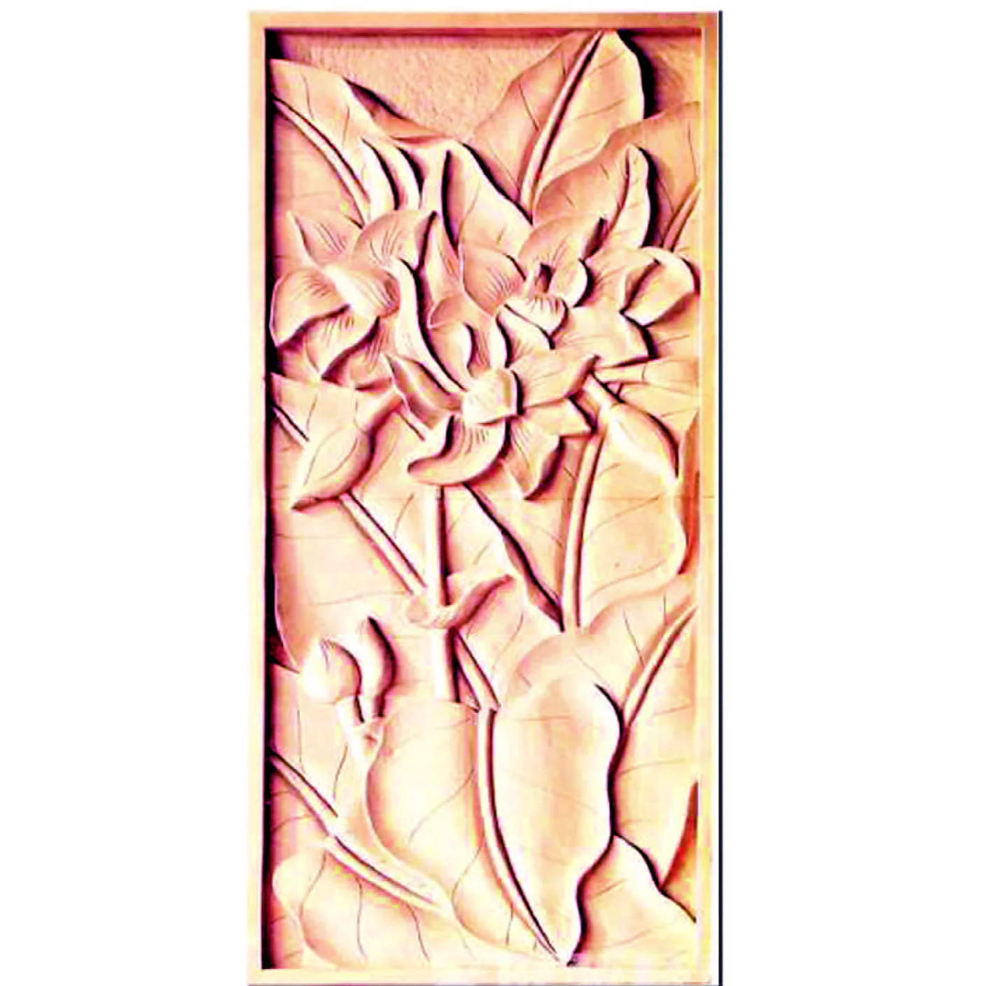 banana leaf design wood carving decor partition for bed room decoration