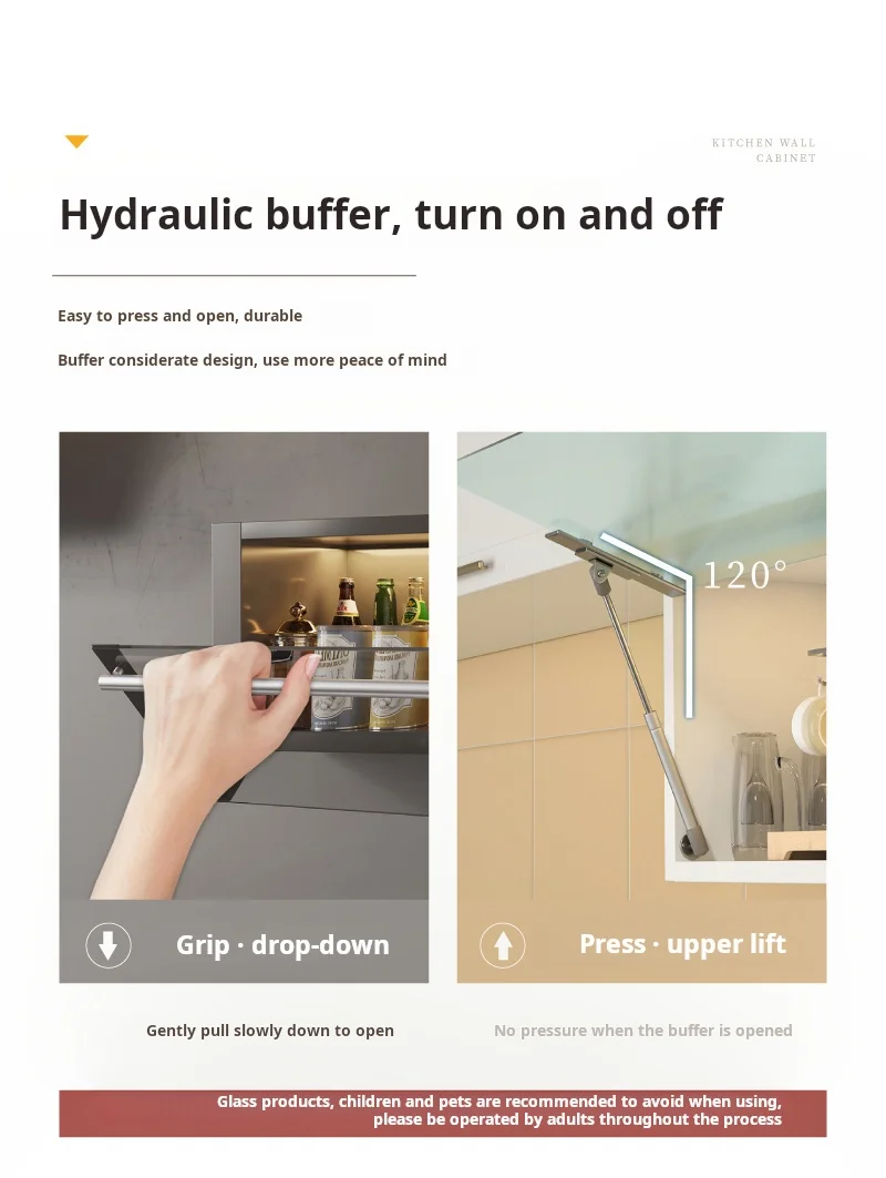 Quality Guarantee Easy Installation Drill-Free Glass Wall Cupboard Storage Cabinet
