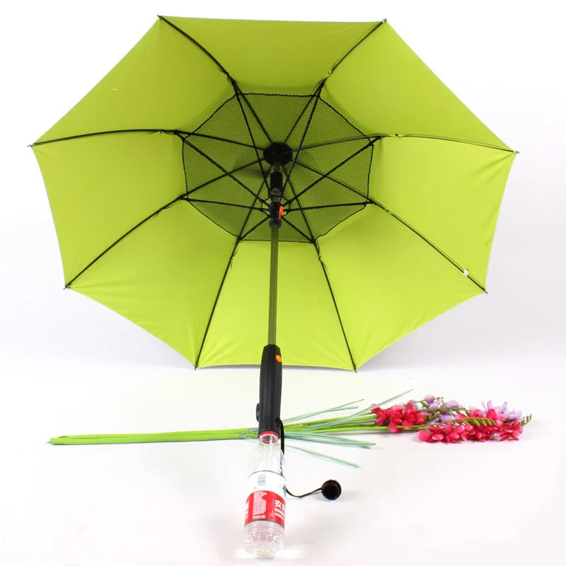 DD2799  Strong Business Summer Sun Block Umbrellas with Spraying Device Gift Watering Cooling Fan Umbrella