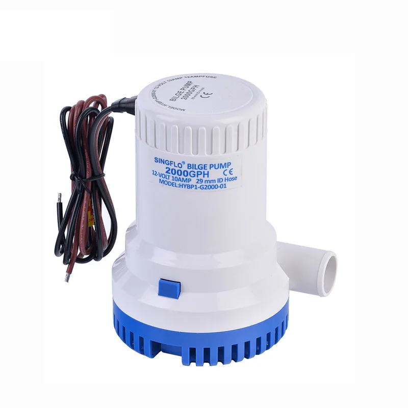 Submersible bilge pump Singflo 12v high flow submersible bilge water pumps 2000GPH