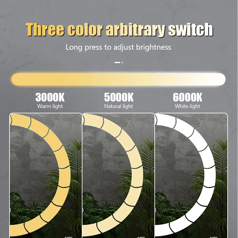 Customized New Design Led Light Mirror Touch Sensor Switch Smart Led Bathroom Mirror Bath Decor