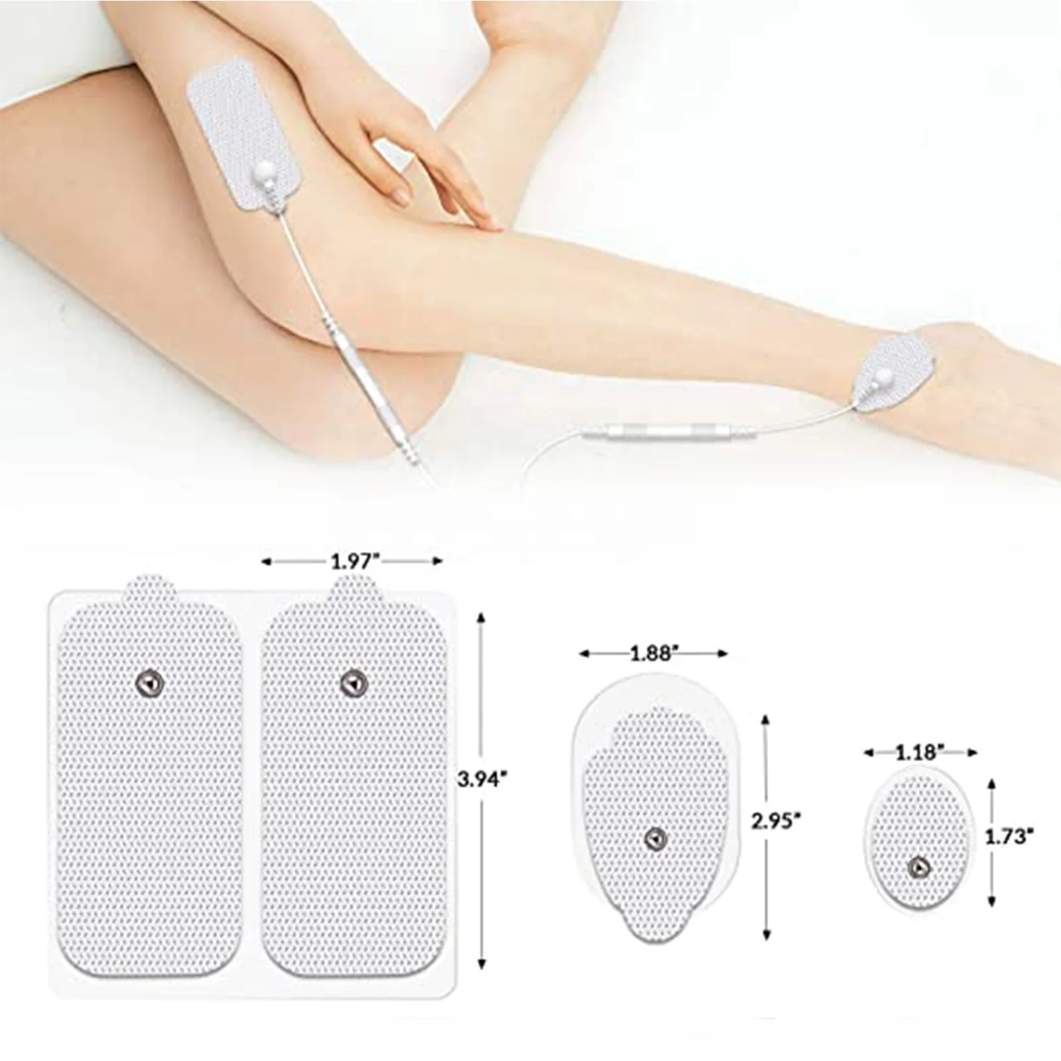 OEM reusable electrode massage pad for tens machine Electrode Squares for Muscle Stimulation & Therapy