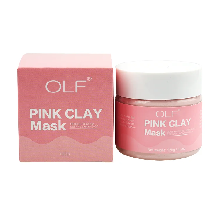 Private Label Brighten and Porefining Organic Skin Care Pink Clay Face Mask