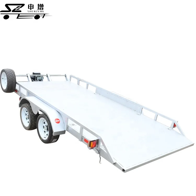 Car Hydraulic Tilt Trailer 3 Tonne Trailer Low Bed tandem Car Trailer