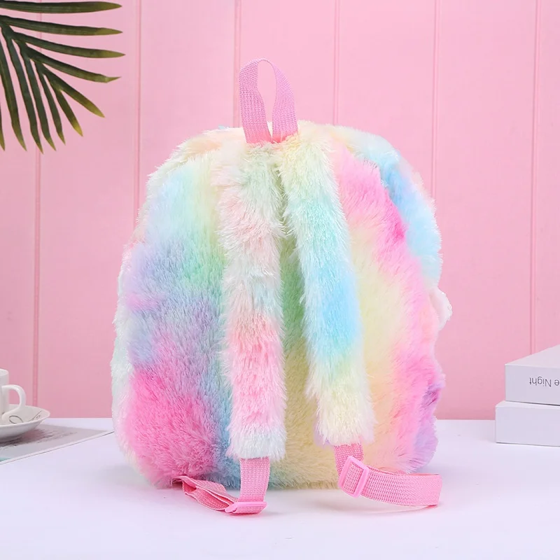 unicorn animal plush backpack hot sale new children plush backpack cartoon bags kids custom plush backpack
