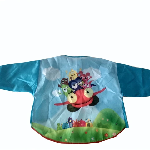 
small polyester sleeve apron with printing for children 