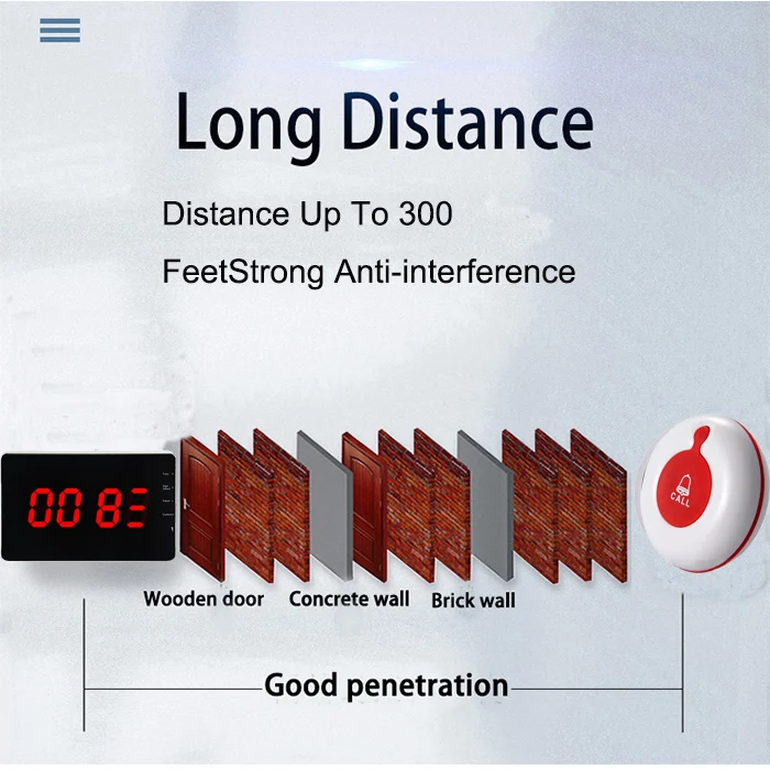 servant bell smart service waiting call waiter buzzer watch pager with board wireless calling system restaurant