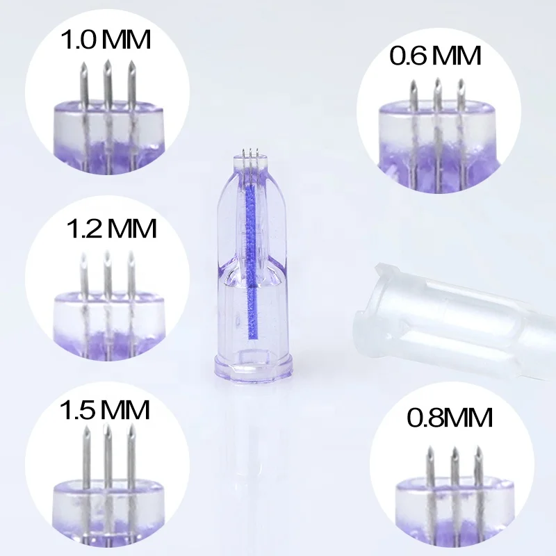 0.6mm 34g Agujas Nanosoft New 3pins Meso Nano Needles 0.6mm Agujas Nano Soft Microneedles Microagujas Nanosoft
