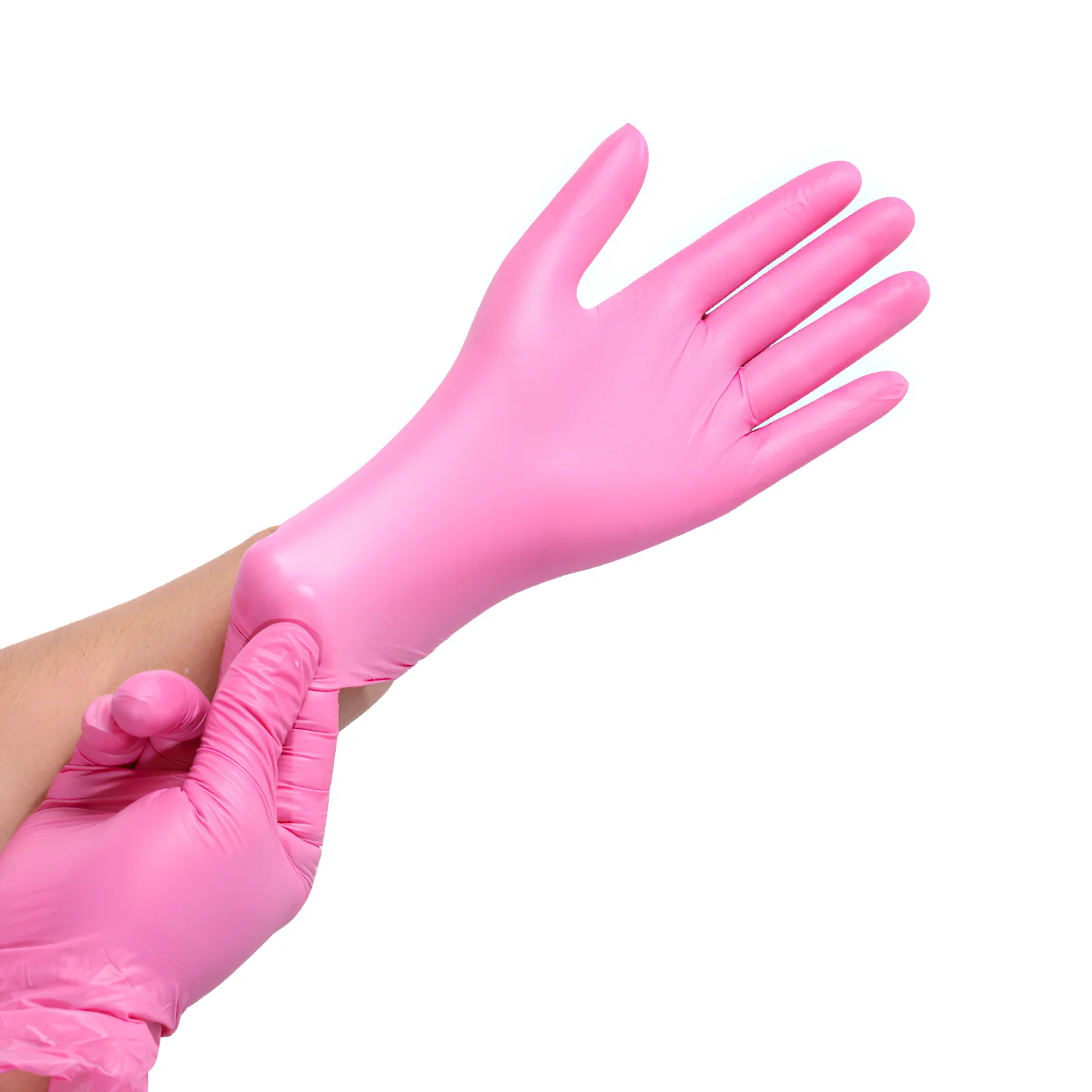 Powder free pure nitrile glove 4mil 6mil 8mil black bule white pink nitrile gloves Kitchen Tattoo Lab garden nitrile glove