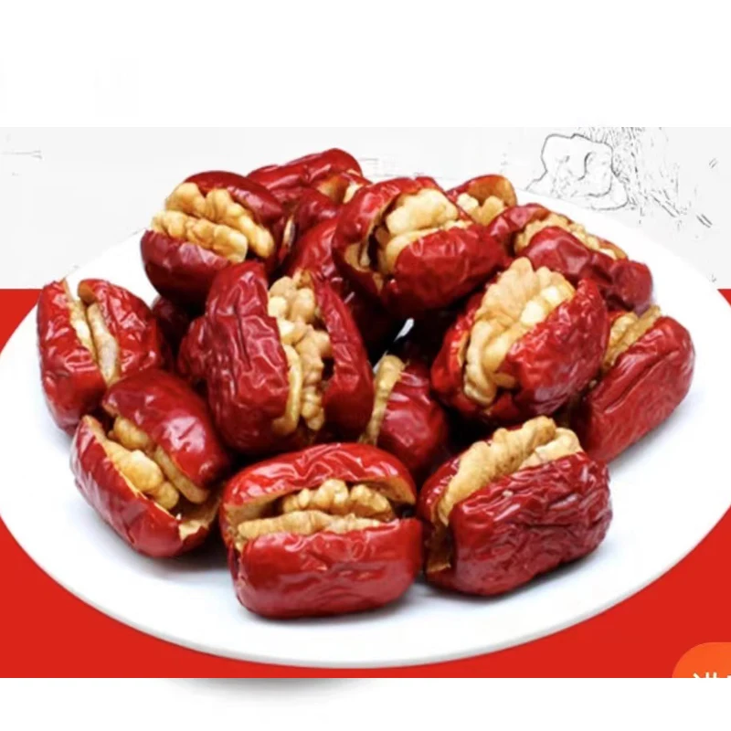 Тонкая оболочка свежие вкусные китайские даты Красного Джуба смешанные с грецкими орехами