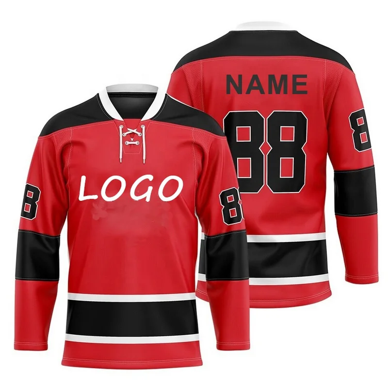 oversized lightweight customized college ice hockey jersey Quick-Dry custom reversible hockey and ice hockey jersey sublimated