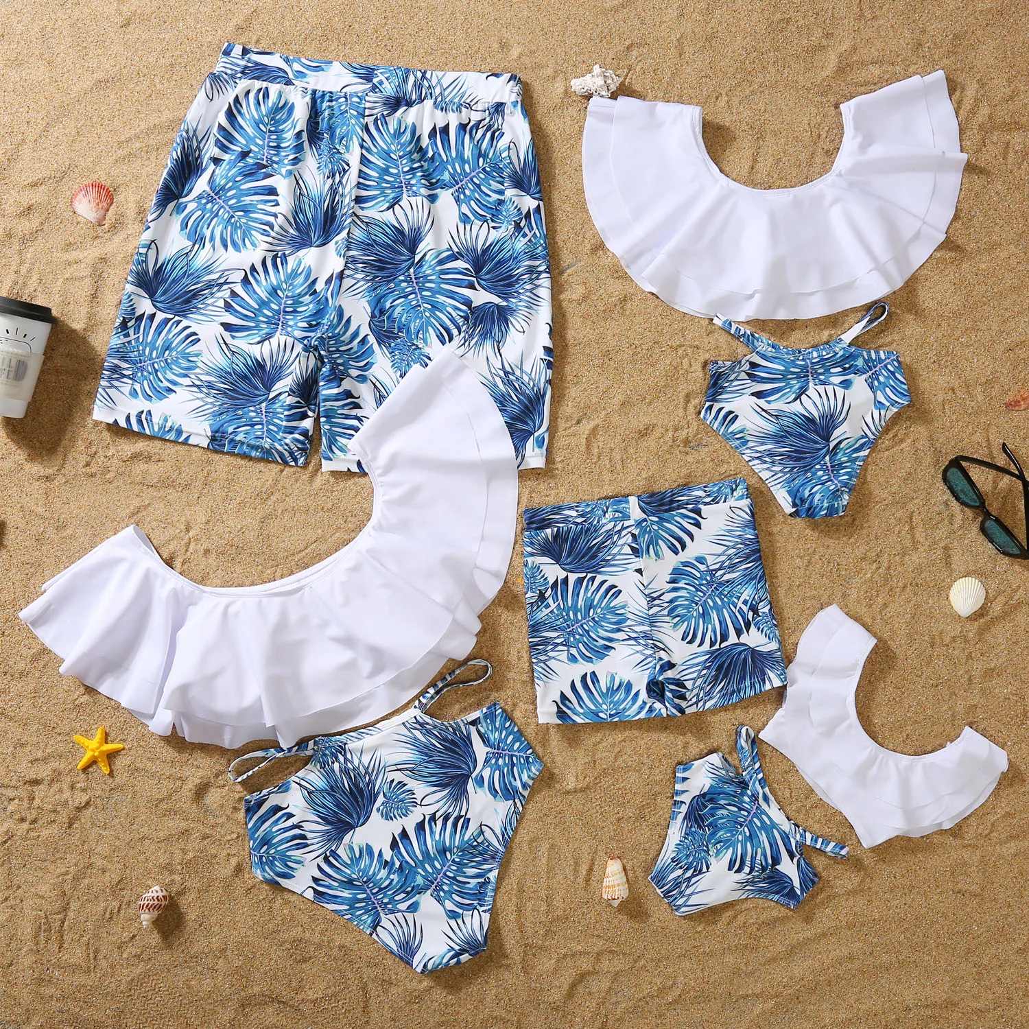 
Baby Girls Bikini Toddler Children Kids Swimsuit Mother and Daughter Son Family Matching Swimwear Beach 