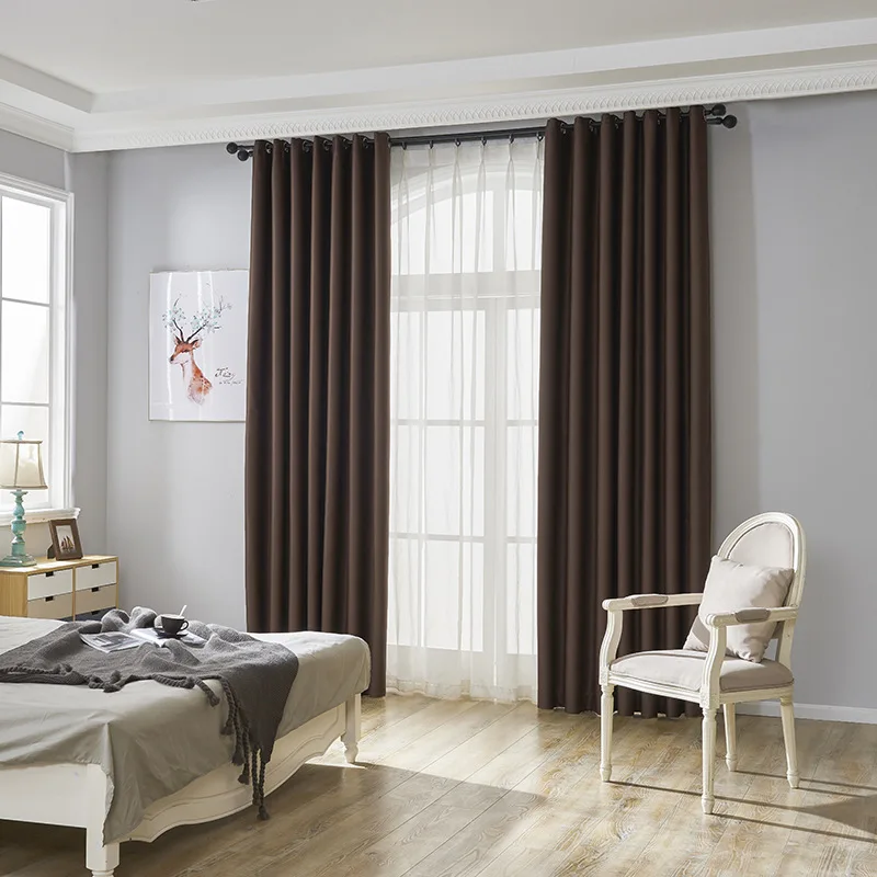 Solid color curtain fabric bedroom curtain wholesale