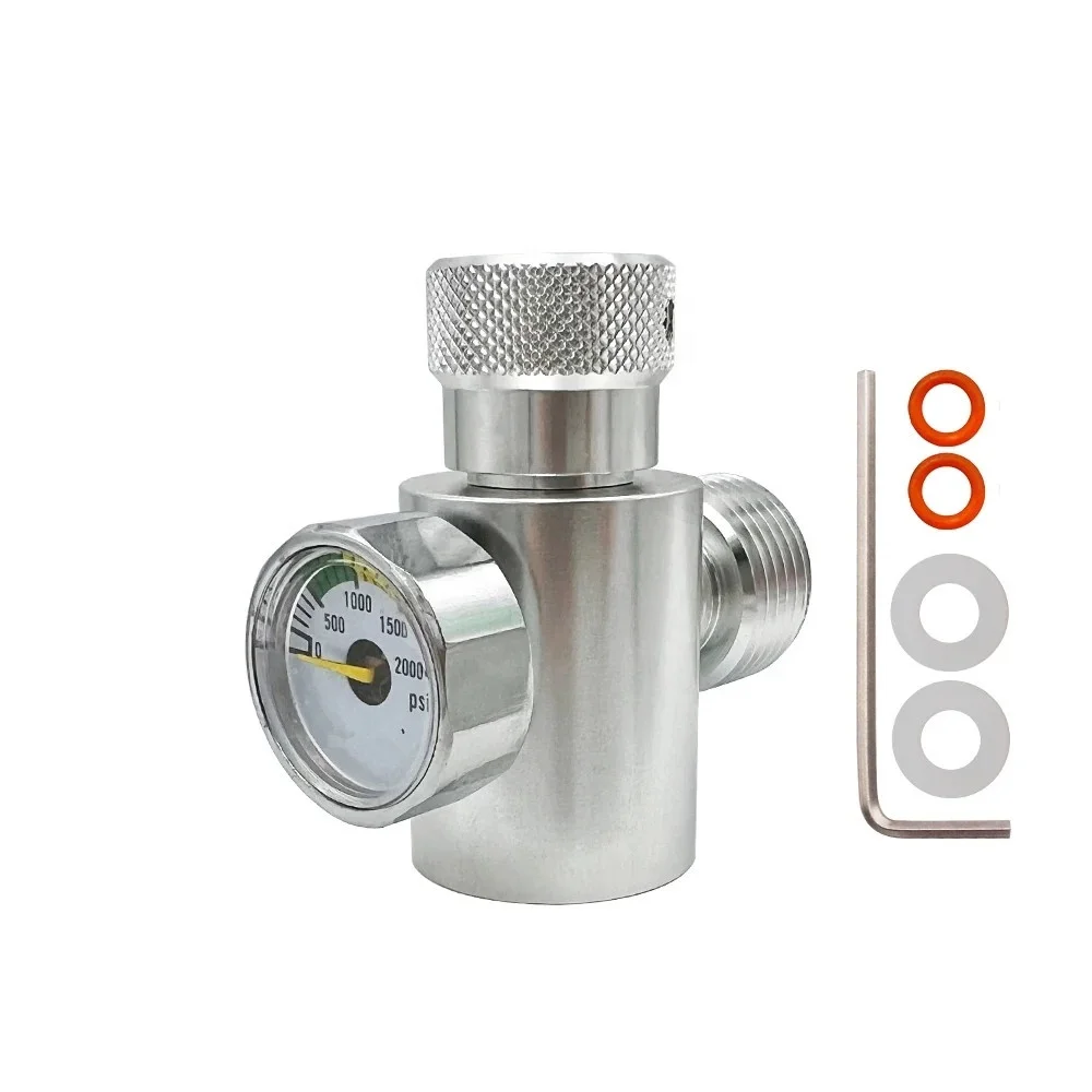 Metal Filling Adapter W21.8-14 to Tr21-4 Soda Stream CO2 Gas Cylinder Tank Adapter Connector Kit for Aquarium Homebrew Regulator