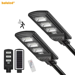 Outdoor Waterproof Pole Light Motion Sensor Remote Control Dusk to Dawn High Bright Solar Powered Luces LED Flood Lamp