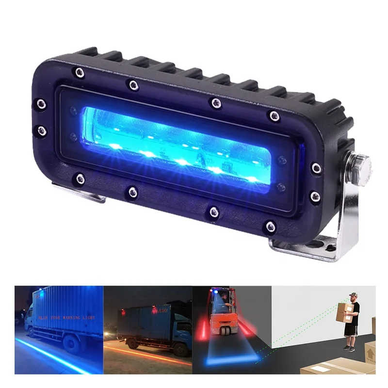 Forklift Truck Accessories 10-80V Square 18W Led Chips Blue Led Warning Lights