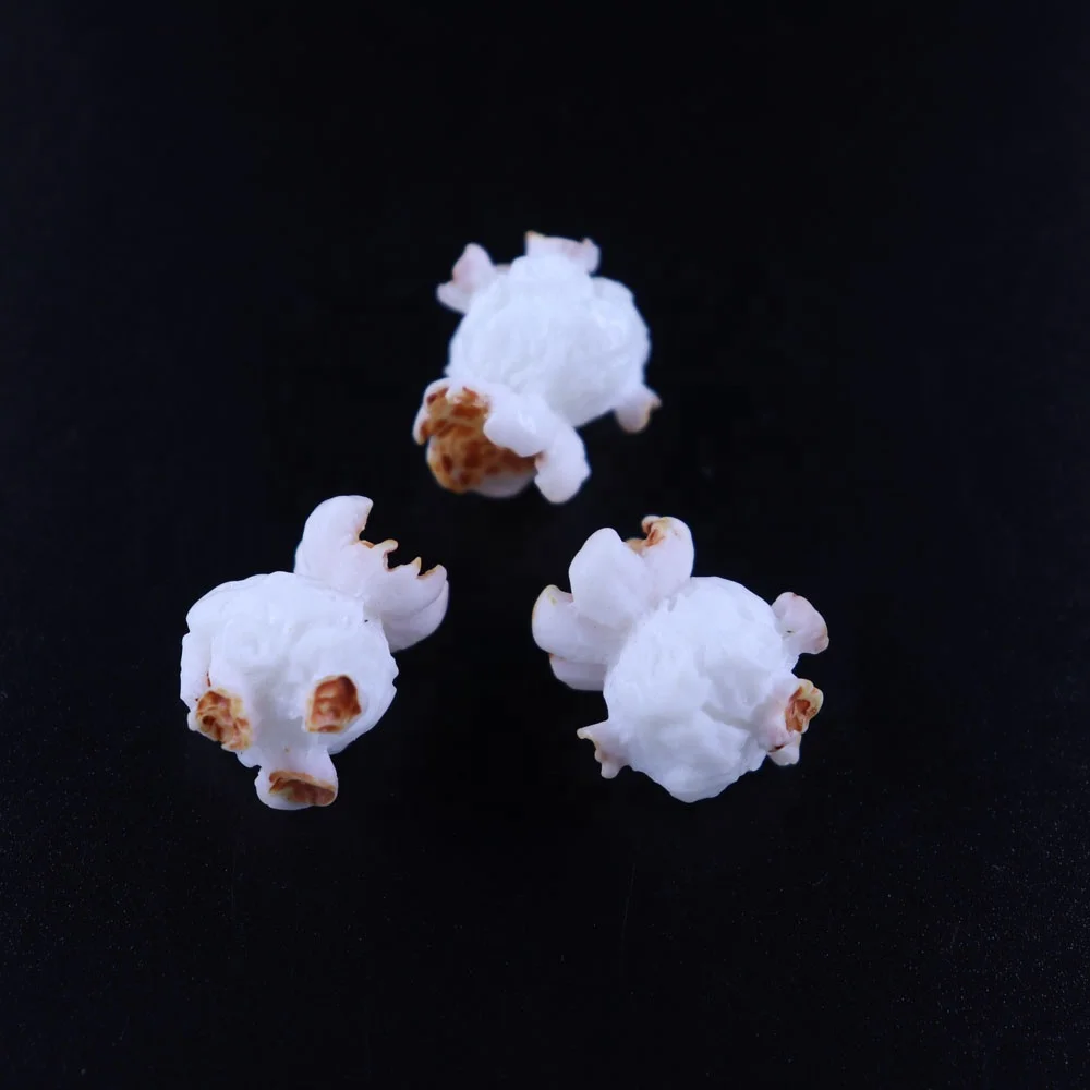 Wholesale 17mm Flat back Yellow Resin Popcorn Beads for Kids Hair Clips