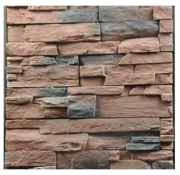 Decorative faux red brick wall panels stone cladding veneer facades slip artificial stone prices