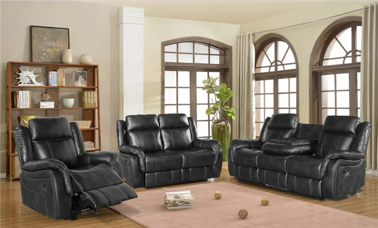 Factory wholesale modern luxury 1+2+3 sectional leather sofa couches living room sofa set furniture